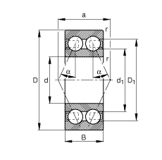 ǽ|S 3312-B-TVH, (j) DIN 628-3 ˜ʵҪߴp|  = 25