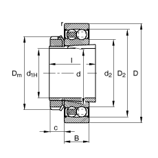 {(dio)S 2210-K-2RS-TVH-C3 + H310, (j) DIN 630  DIN 5415 ˜ʵҪߴ, F׺;oɂ(c)ܷ
