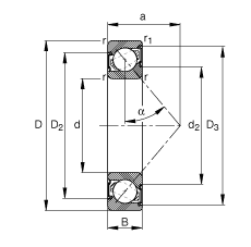 ǽ|S 7212-B-2RS-TVP, (j) DIN 628-1 (bio)(zhn)Ҫߴ磬|  = 40ɂ(c)ܷ